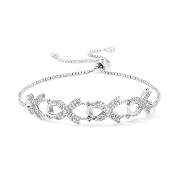 CZ Ribbon Bracelet
